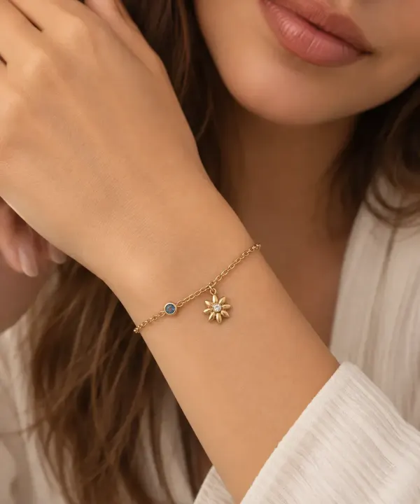 87-Pulsera destello celeste