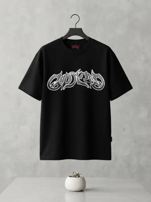 Camiseta Oversize "Out of Many One" - Negra