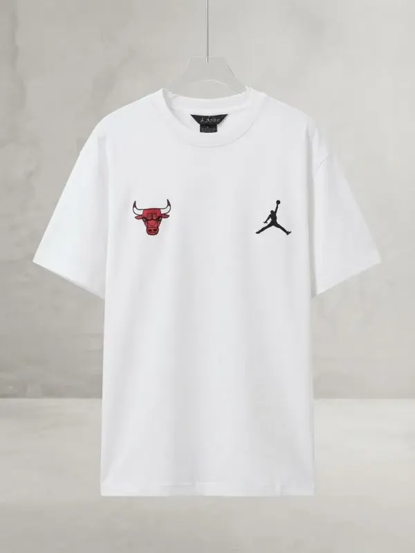 Camiseta Oversize Jordan x Chicago Bulls - Blanca