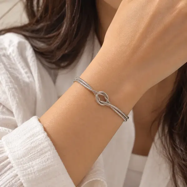 26-Pulsera infinito silver