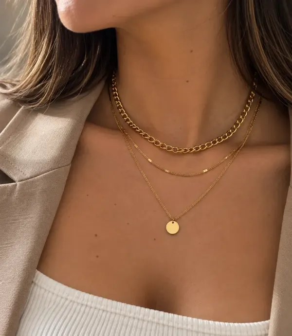 46- Set Collar Capas Gold