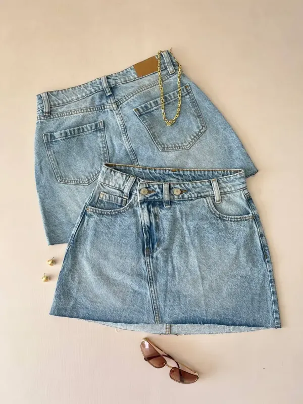 Mini falda denim