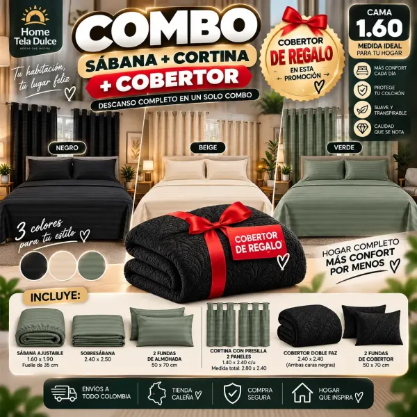Sabana Cortina Cobertor 1.60
