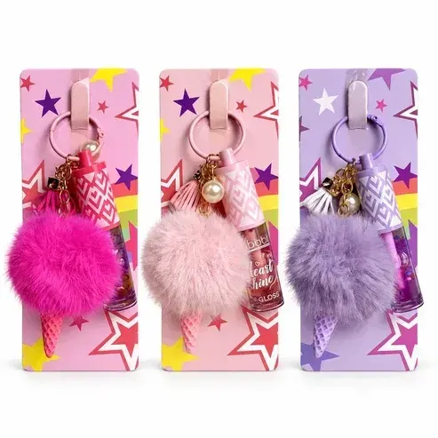 LIP GLOSS LLAVERO DE PELUCHE