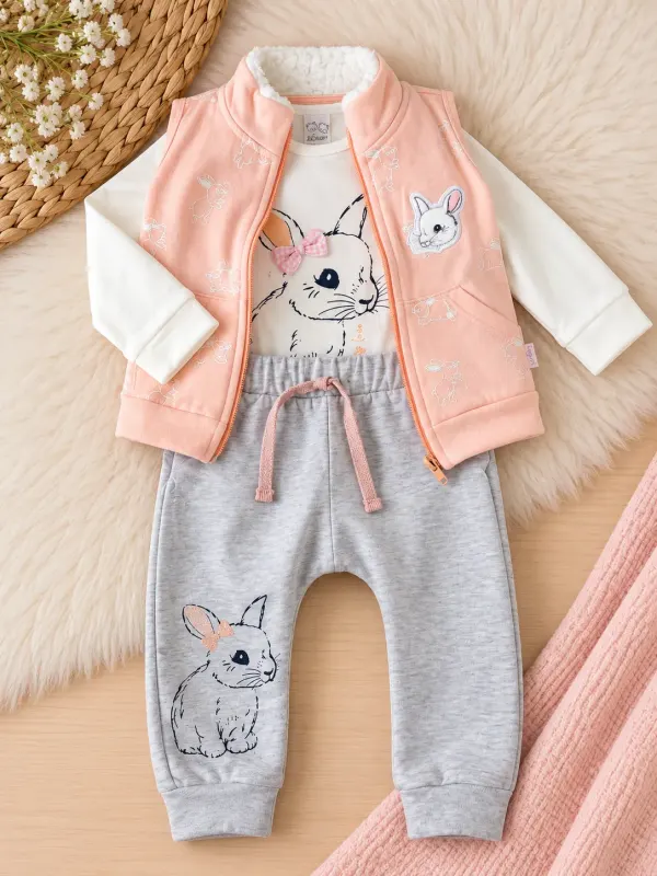Conjunto 3 piezas salmón