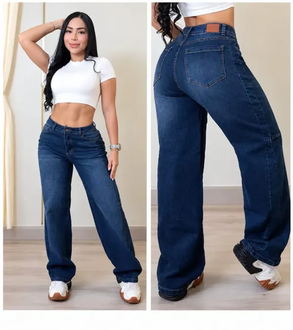 JEANS ANCHO LICRADO