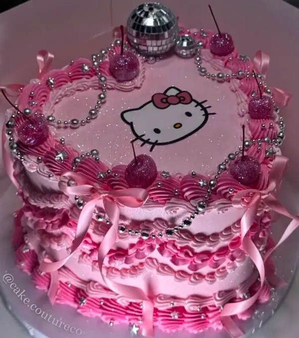 Pastel de Hello kitty Rosa