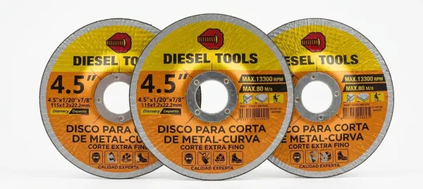 Disco de Corte para Metal 4.5" (115 x 1.2 x 22.2 mm) – Extra Fino | Diesel Tools
