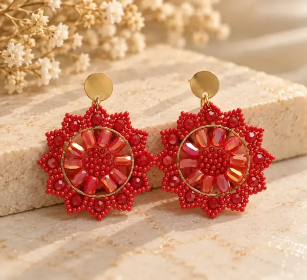 aretes en mostacilla