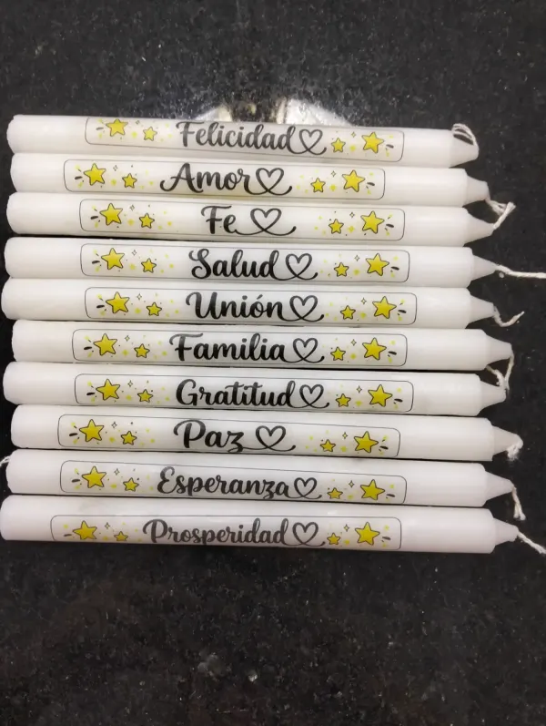 Velitas personalizadas fe