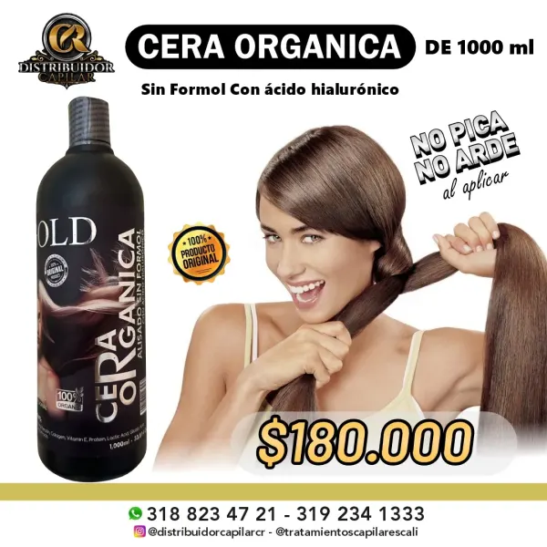 Cera Fría Capilar Orgánica Litro