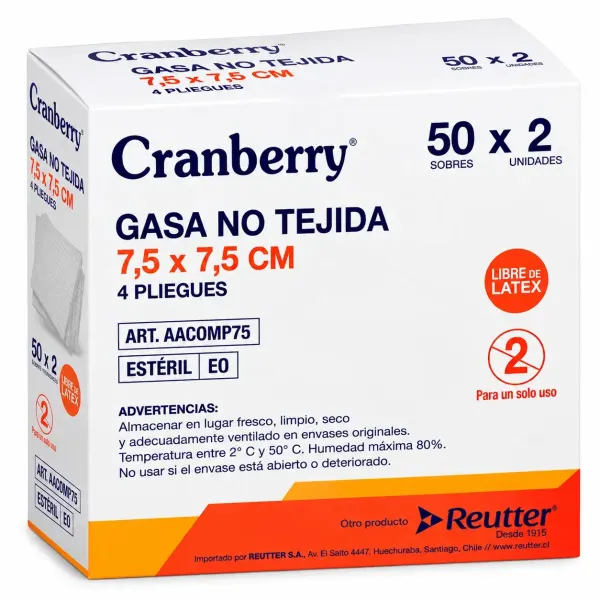 Gasa no tejida 7.5x7.5cm