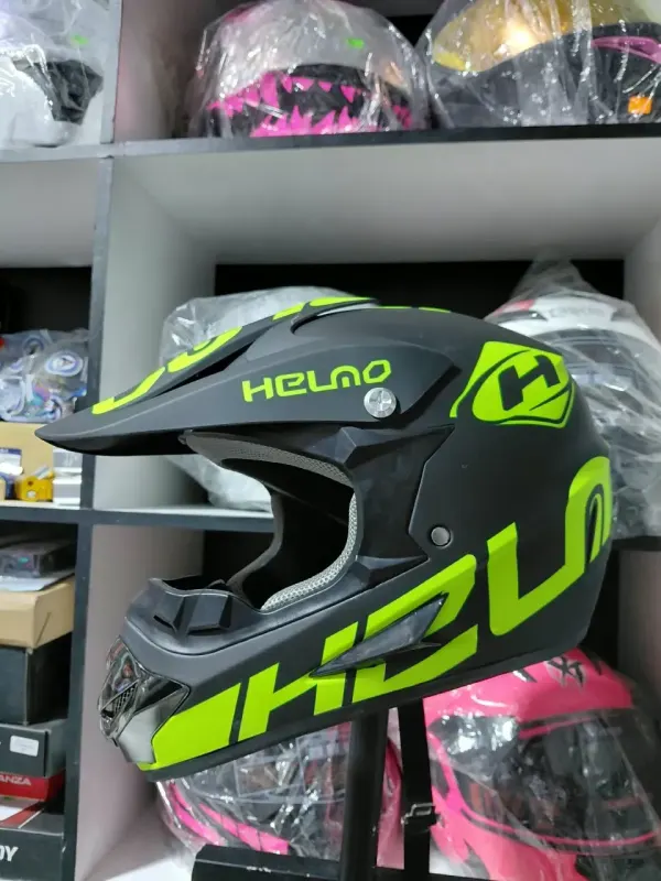 CASCO CROSS CERTIF. DOT NG-VERDE ABS XL HELANO