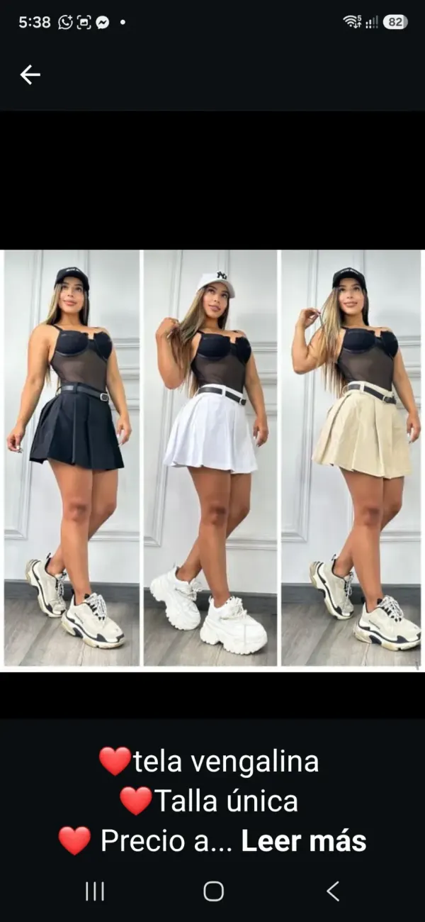 Falda short bengalina