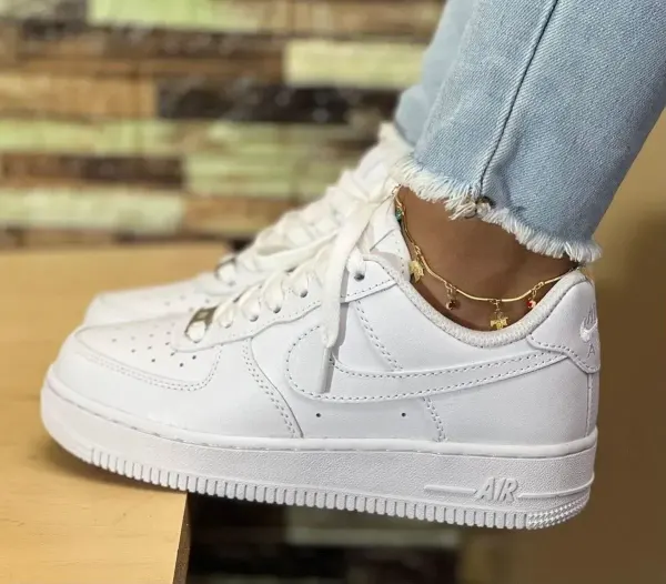 NIKE FORCE ONE WHITE MUJER
