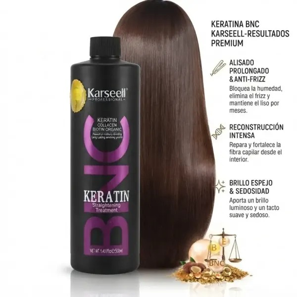 Tratamiento de keratina Karseell BNC para alisado profesional