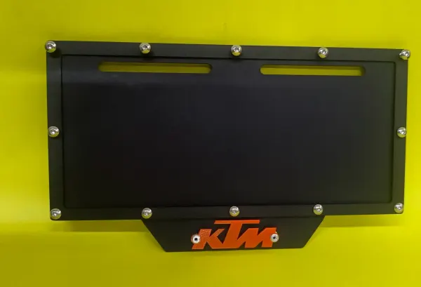 Porta placa acero