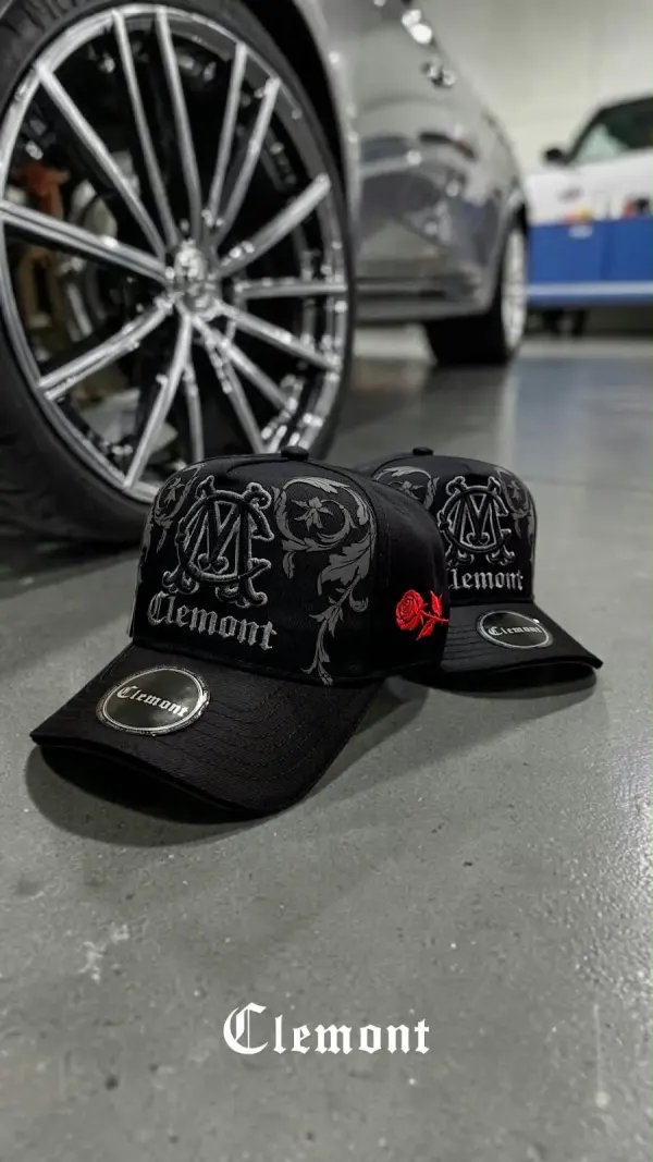 GORRA CLEMONT NEGRA CON BORDADO