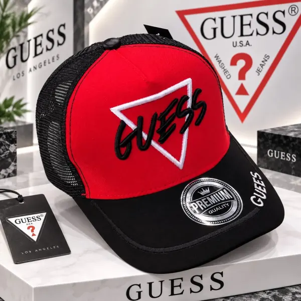 GORRA GUESS ROJA CON MALLA/ BORDADO