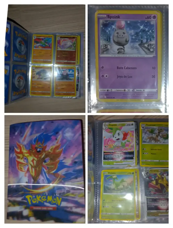 Álbum Pokémon con cartas