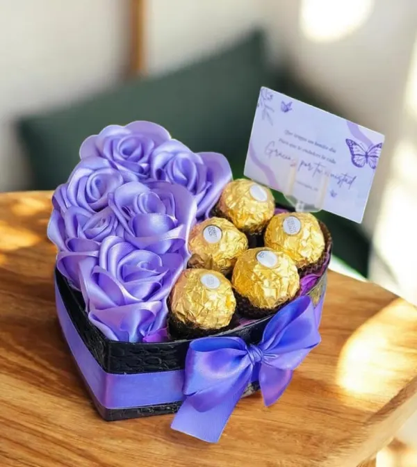 Flores eternas en caja 2