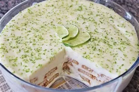 postre de galletas con limon