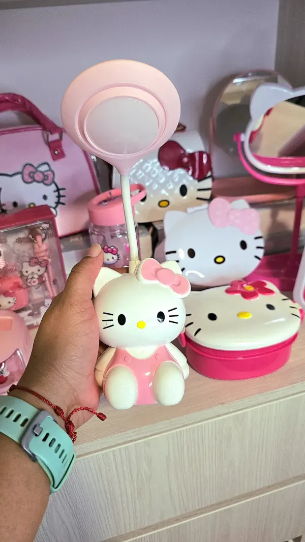 Lampara Led blanco rosa Hello kitty