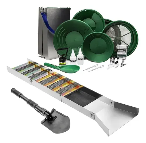 Kit De Minería De Oro 21 Piezas Con Pantallas Clasificadoras