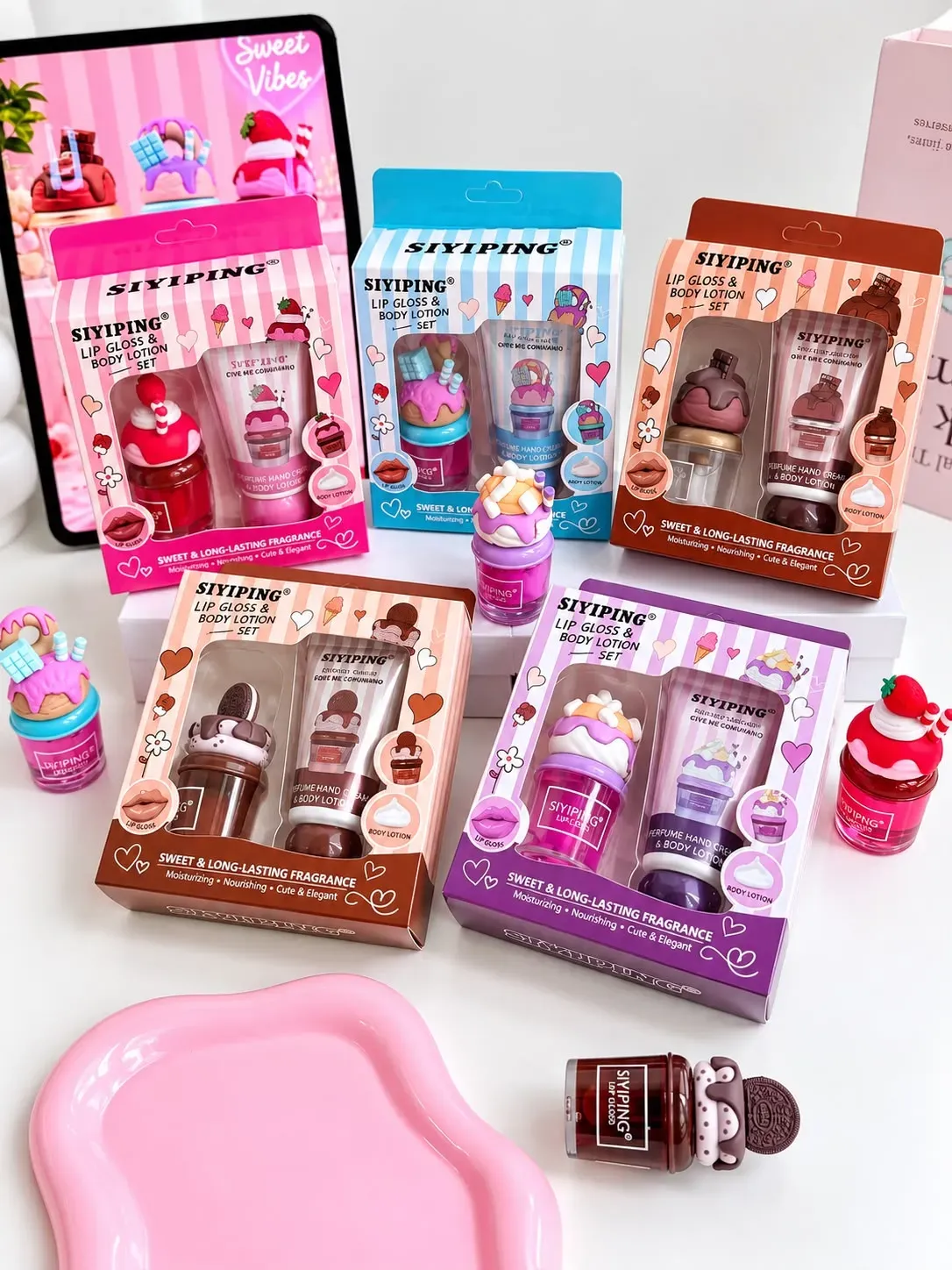 Set Lip Gloss + Body Lotion