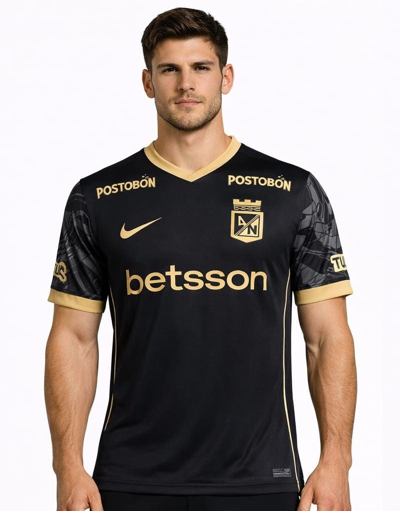 CAMISA ATLETICO NACIONAL NEGRA