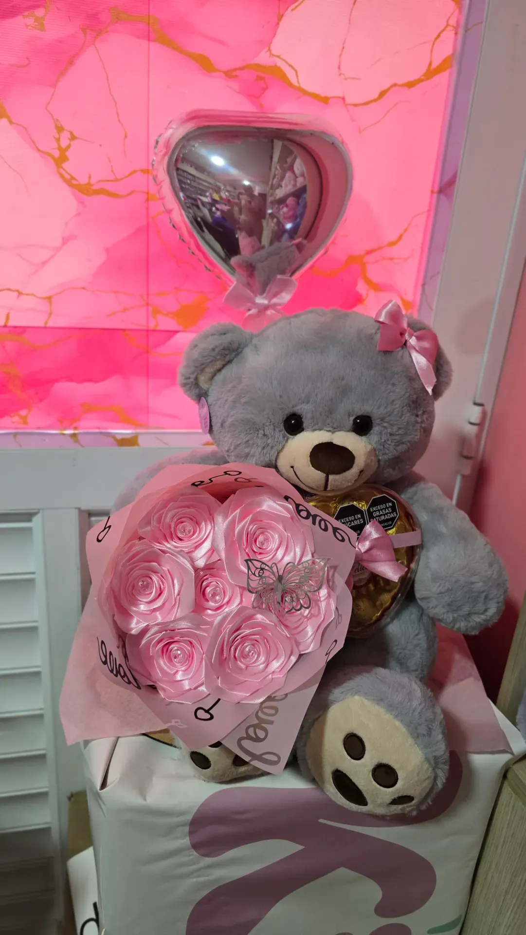 Peluche Oso Ramo Chocolate