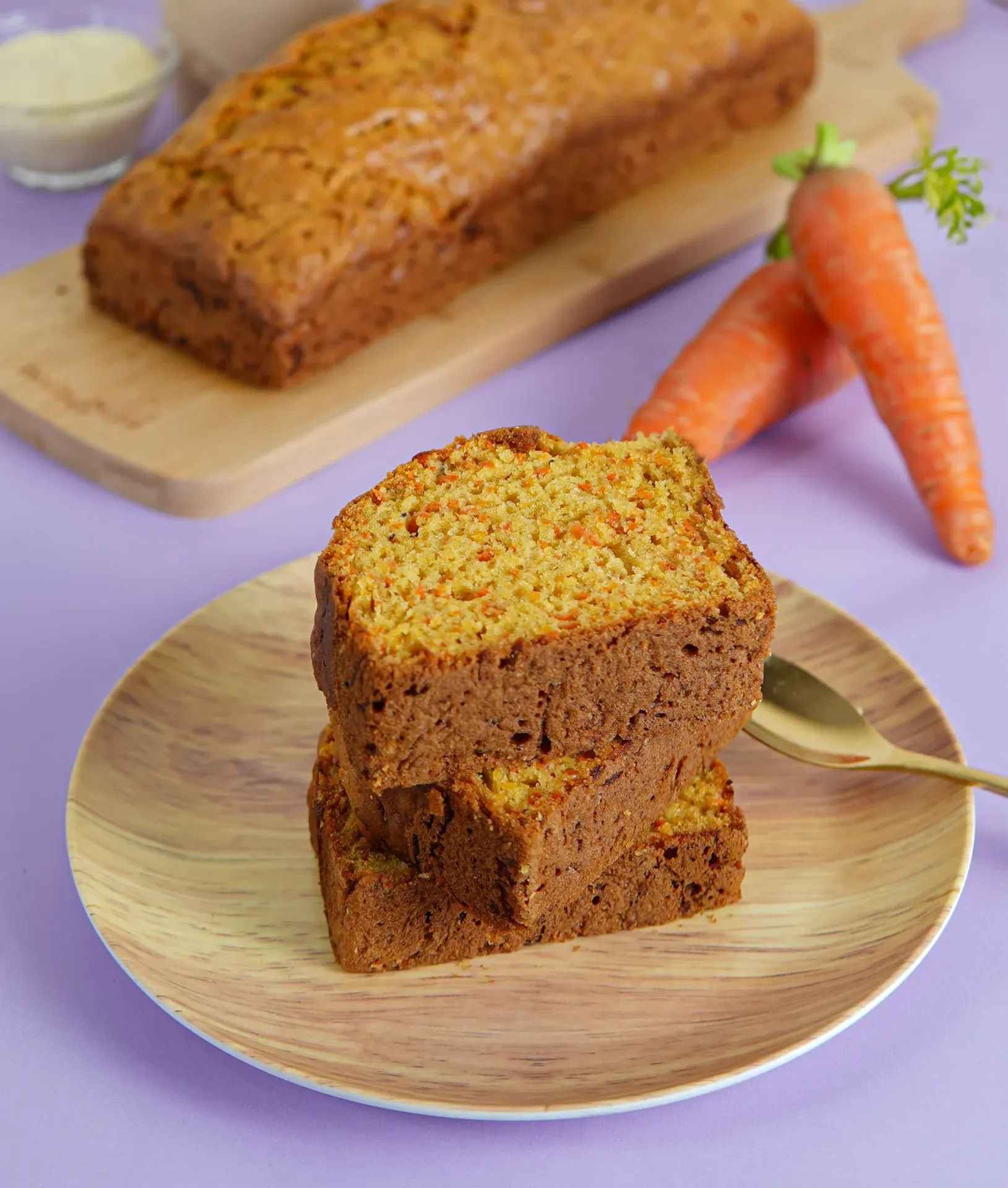 Porción de torta de zanahoria
