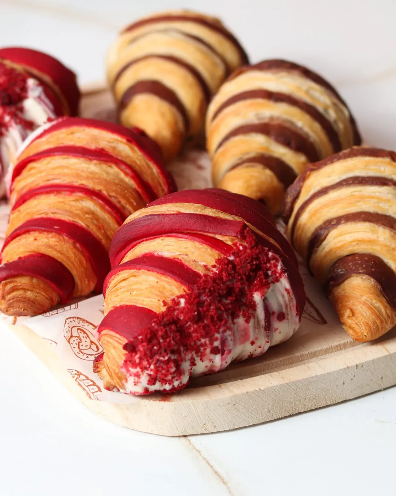 Croissant de red velvet