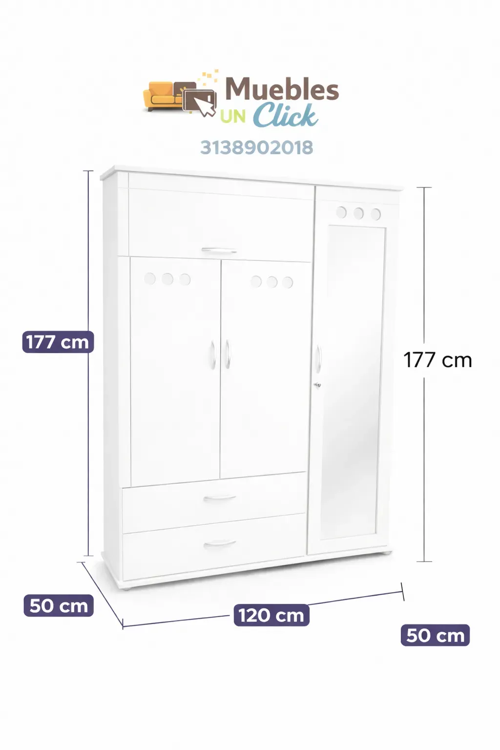 Closet de Tres Cuerpos