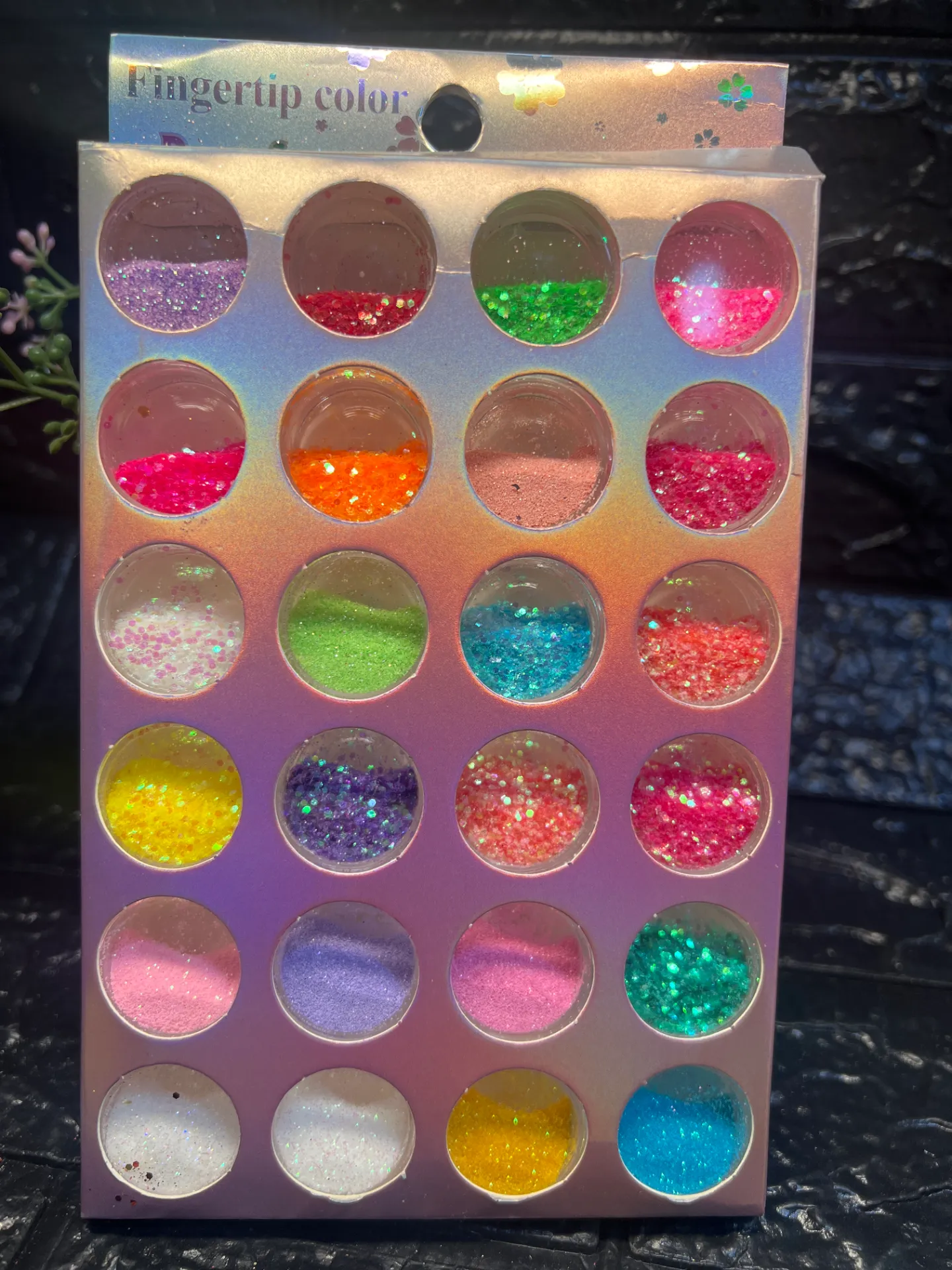 Set de 24 glitter colores mixtos