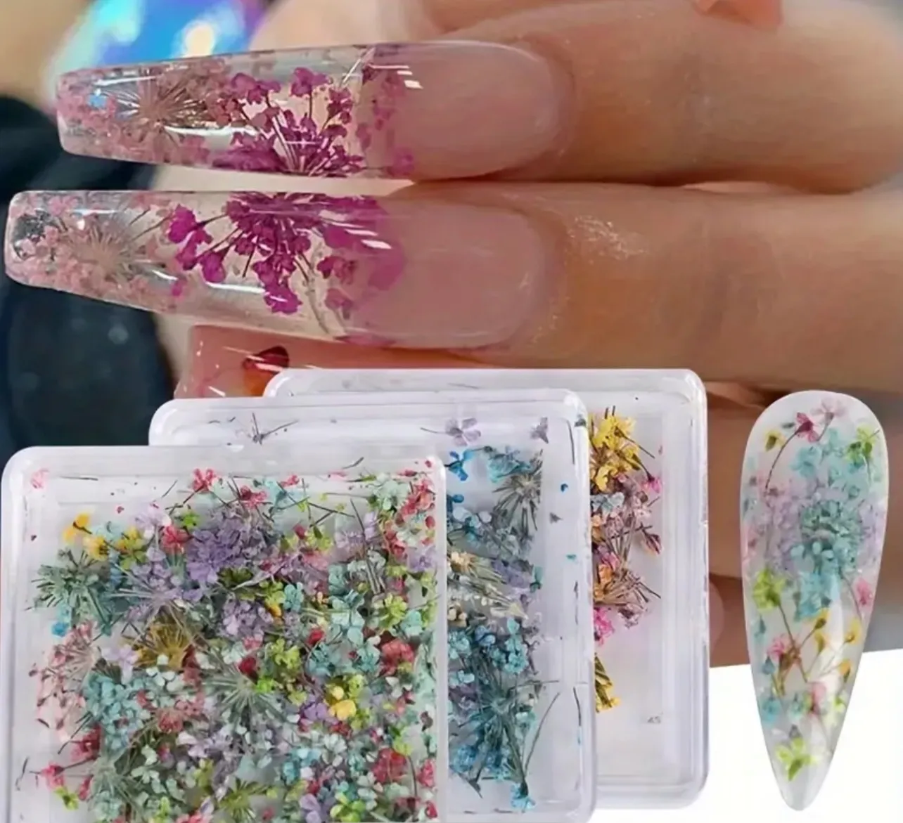 Decoraciones de flores secas  x3