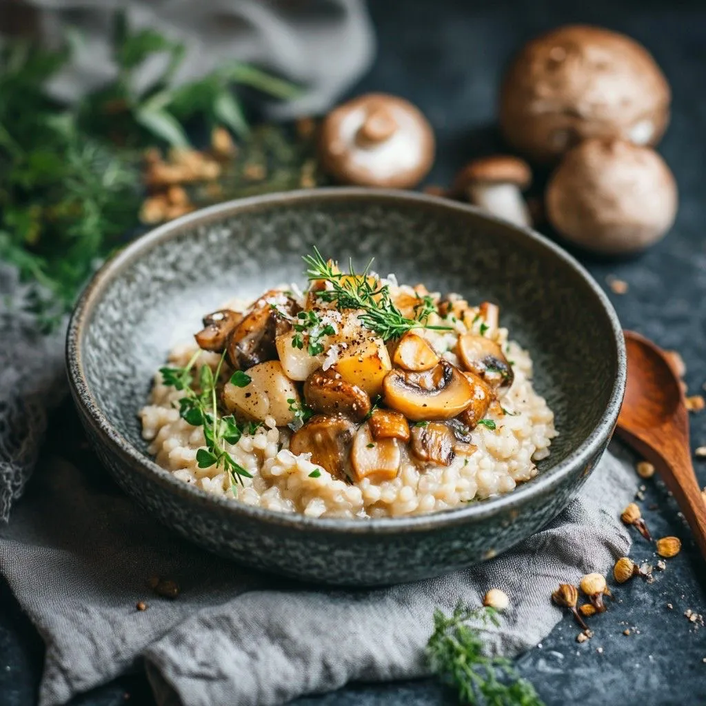 Risotto de champiñones