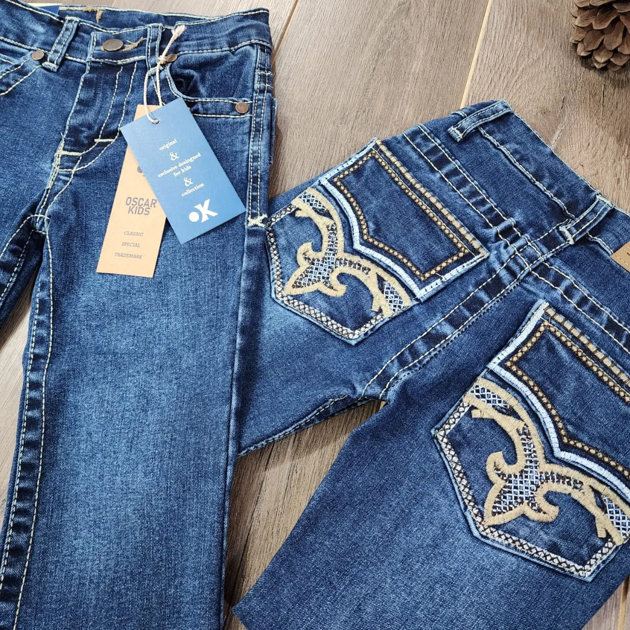 PANTALÓN BORDADO MEZCLILLA OSCAR KIDS ?