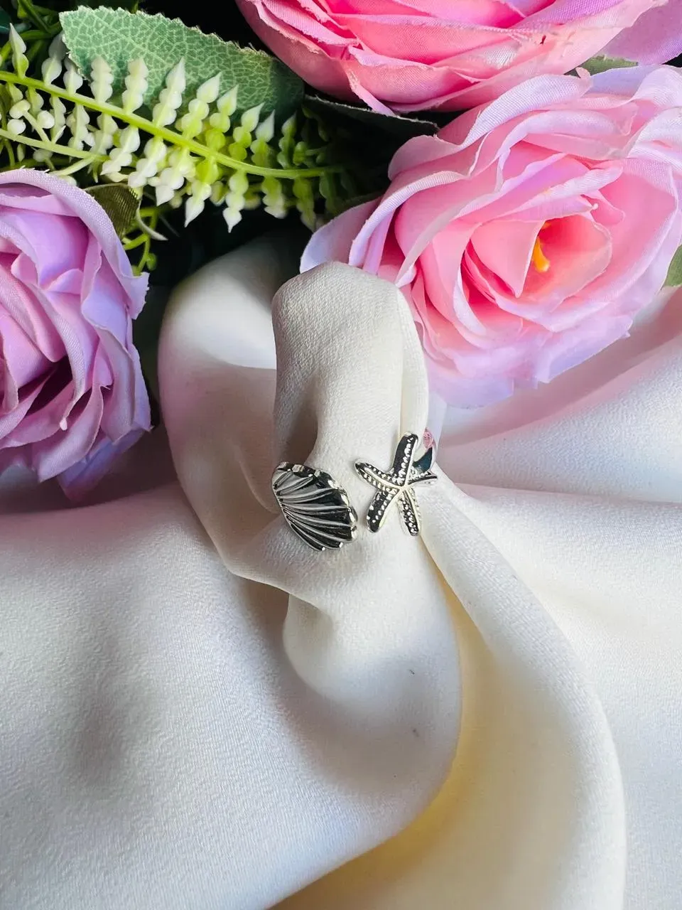 ANILLO SILVER CONCHA ESSTRELLA