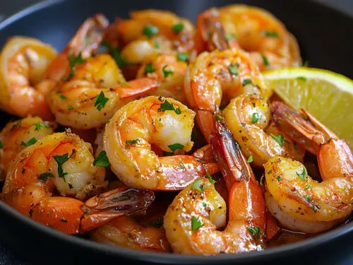 Camarones del oceano costa azul