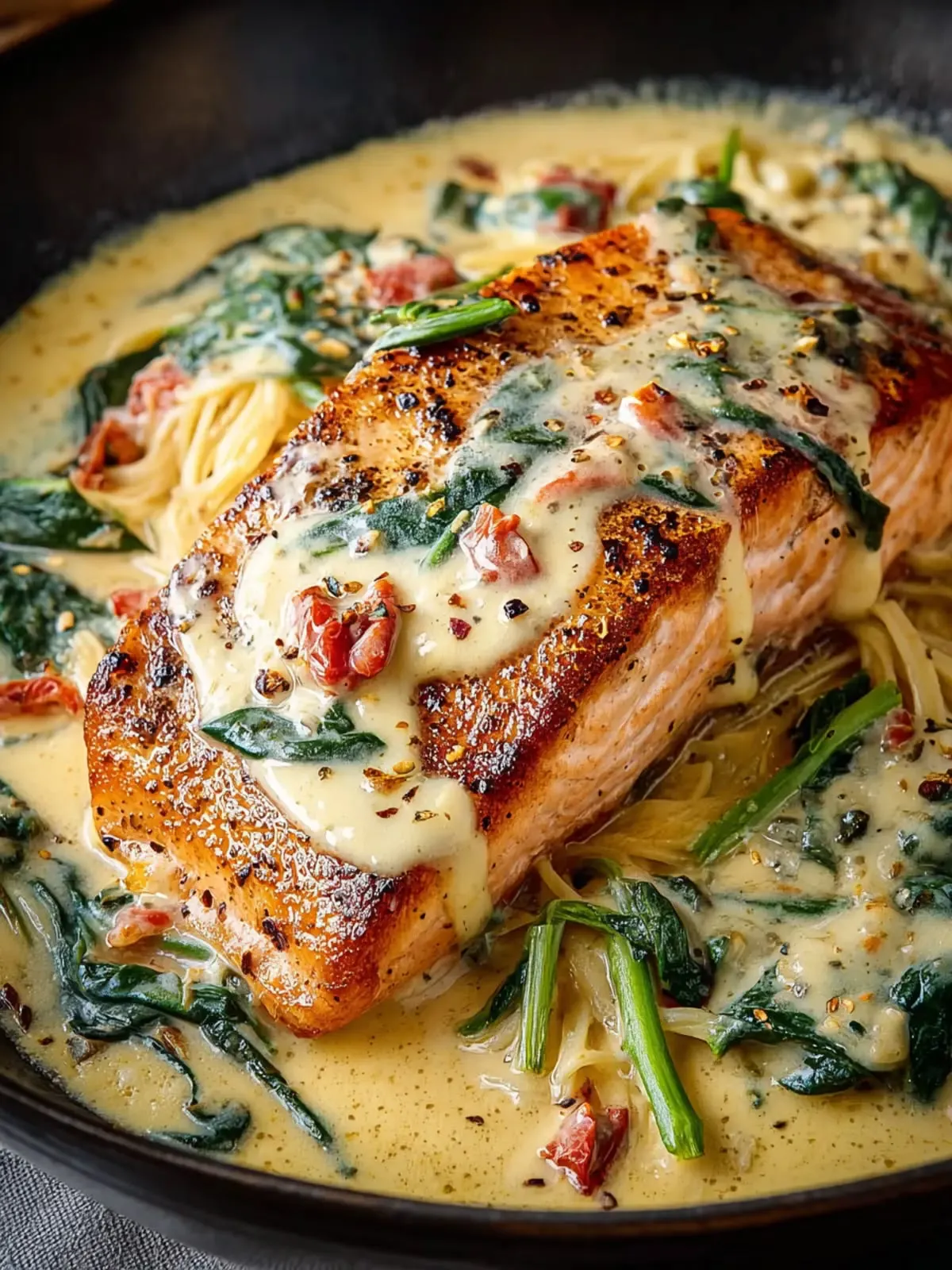 SALMÓN A LA TOSCANA