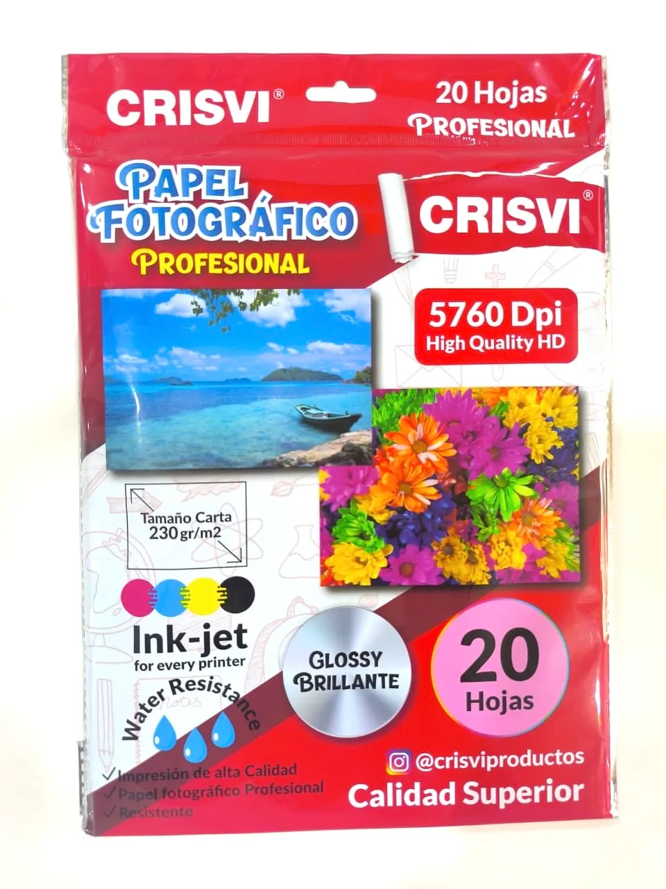 Papel fotográfico Crisvi tamaño carta