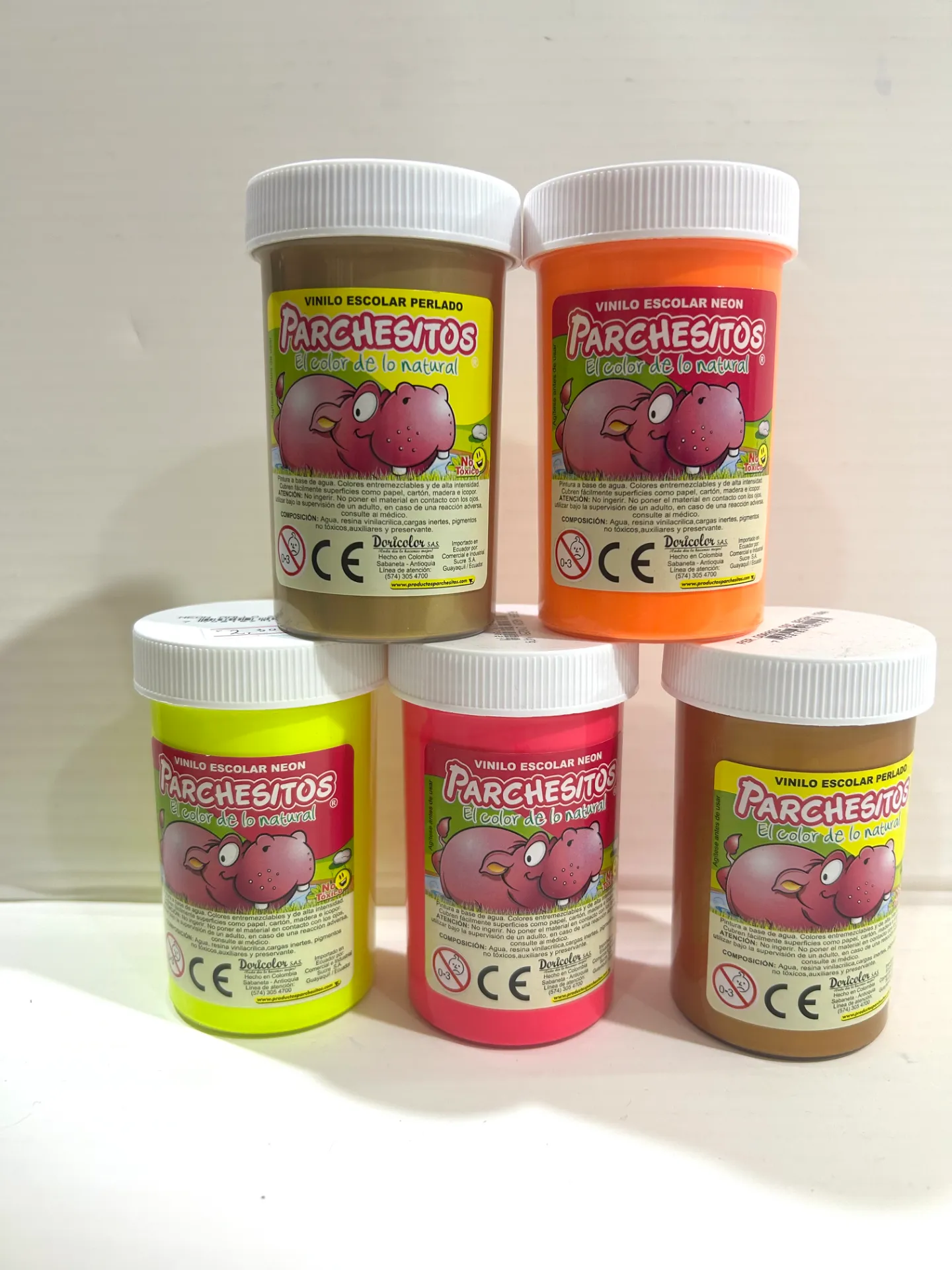 Pintura parchesitos 150ml neon/metalizada