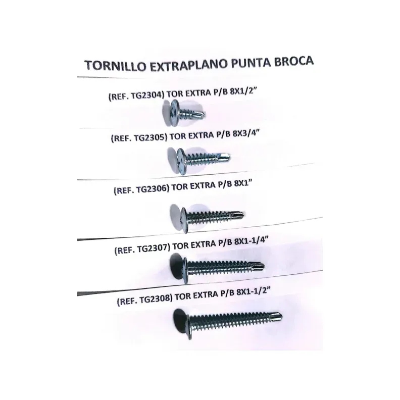 TORNILLO EXTRAPLANO PUNTA BROCA