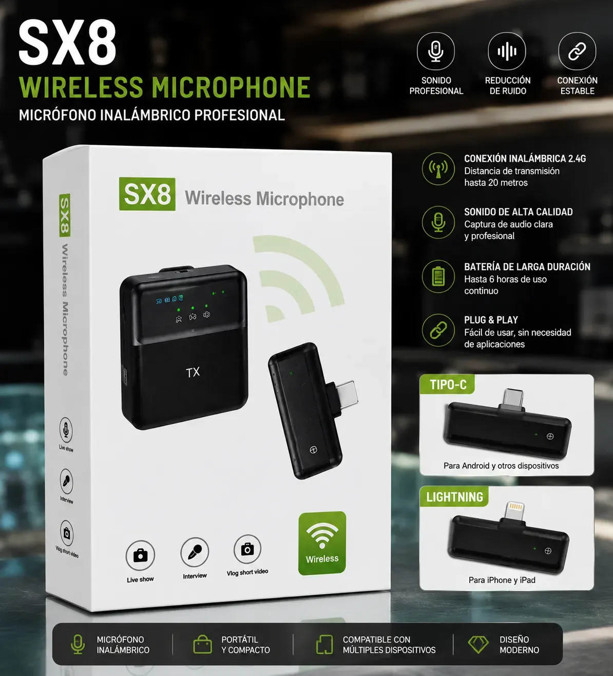 microfono solapa sx8