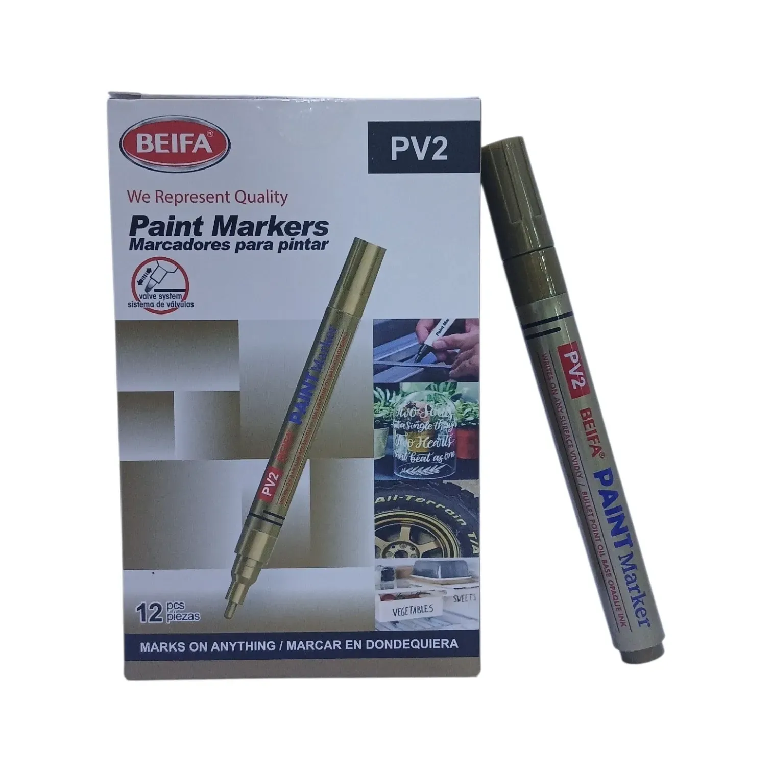 Marcador dorado PV2 Beifa