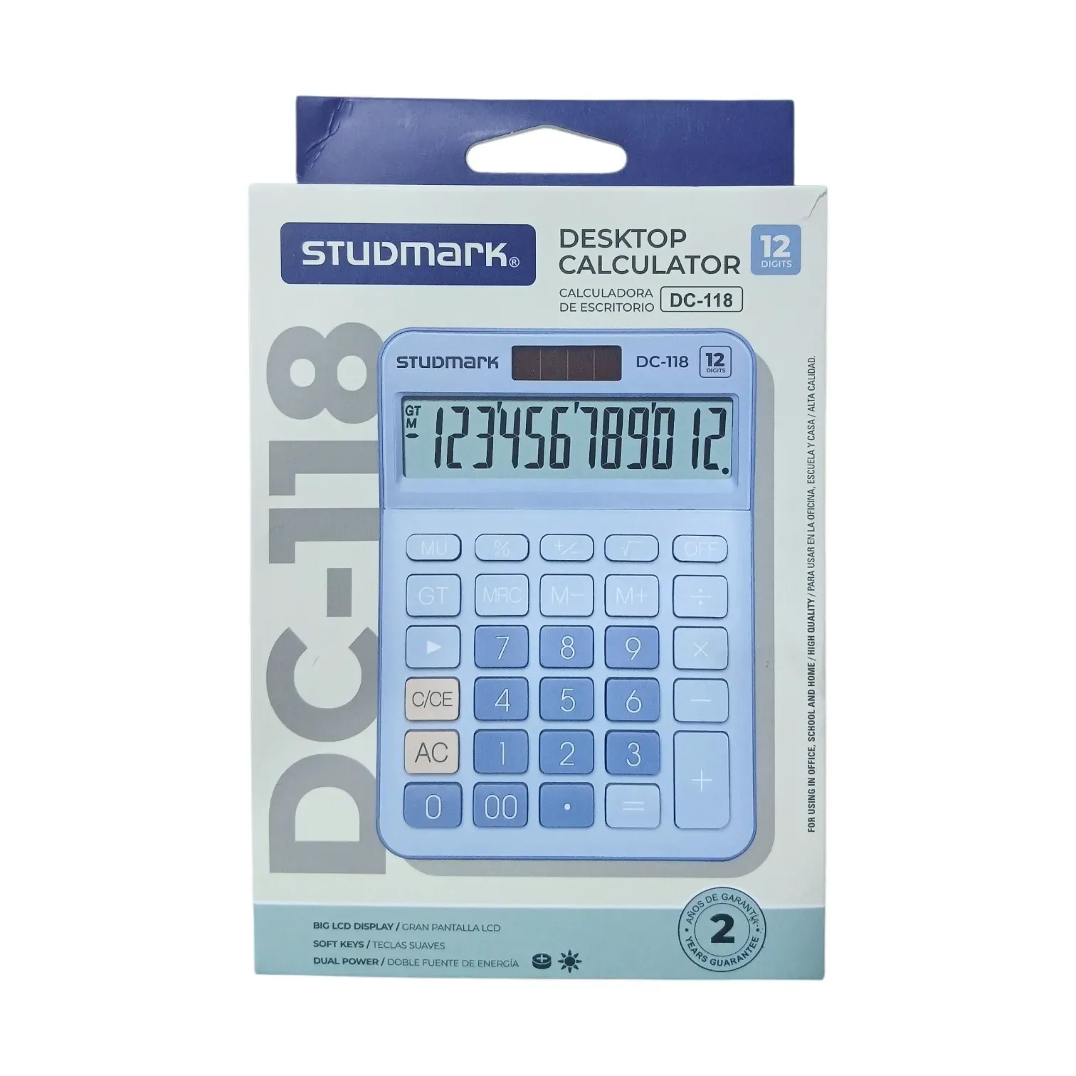 Calculadora (?? y?) de escritorio 12 dígitos DC-118 Studmark®