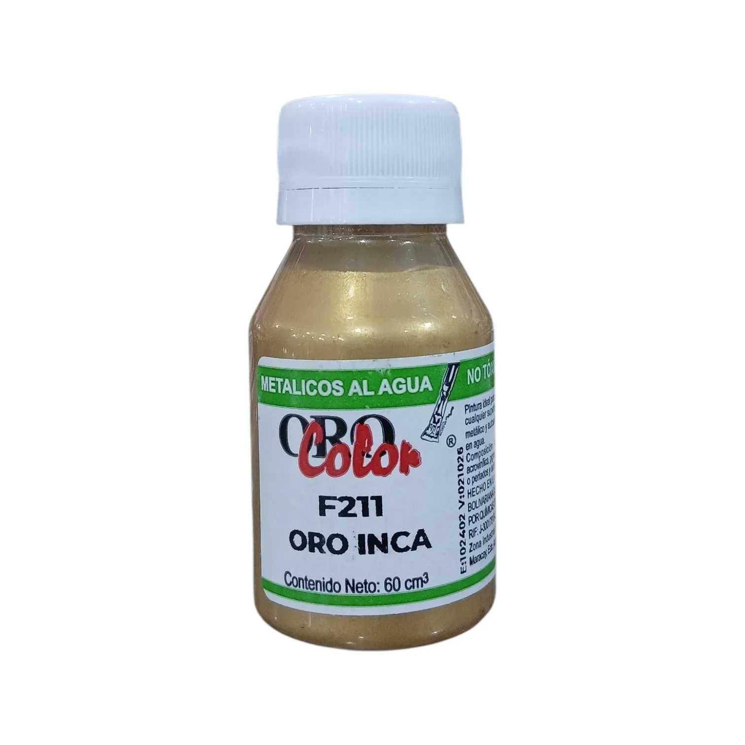 Pintura oro inca metalizada de 60ml Oro Color®
