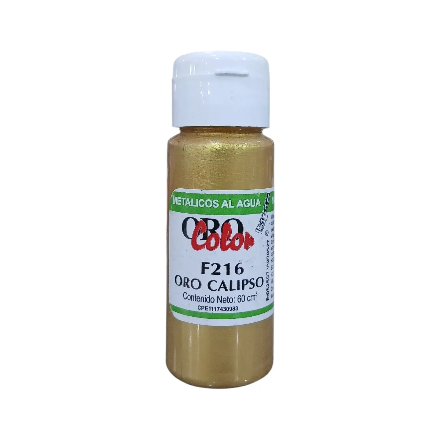 Pintura oro calipso metalizada de 60ml Oro Color®