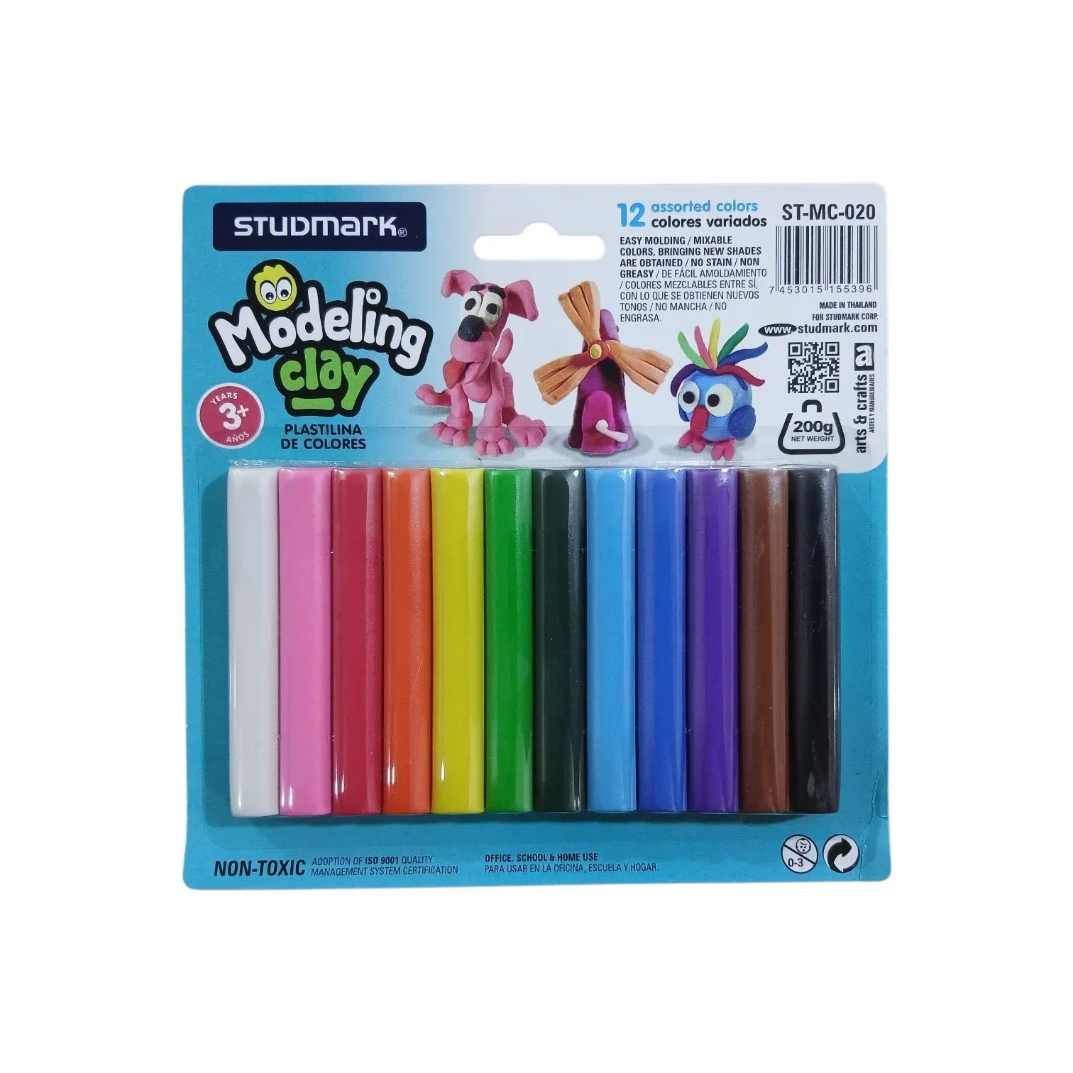 Plastilina de 12 colores Studmark®